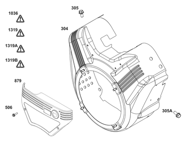 Blower Housing Group Diagram and Parts List for 385447-0111-B5 200000 - 399999 Briggs and Stratton Engine